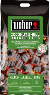 Brikety z kokosových škrupín 8kg WEBER na grilovanie